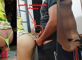 extrême, public, amateur, anal, pute, attrapée