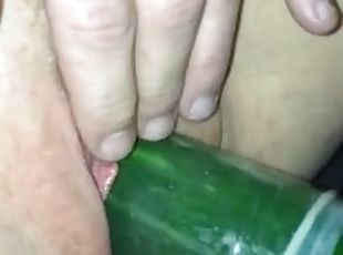Fuck white chick a cucumber