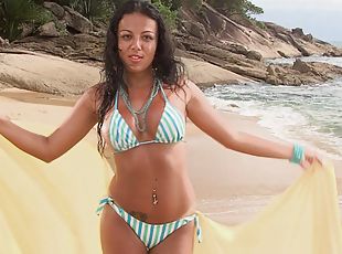 Hot Paloma Sanchez enjoys amazing fuck with a dude at the beach
