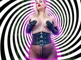 gros-nichons, amateur, blonde, seins, fétiche, latex, solo, maîtresse, femme-dominatrice