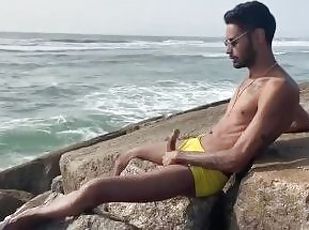 asiatique, public, amateur, énorme-bite, ados, gay, branlette, massage, black, plage