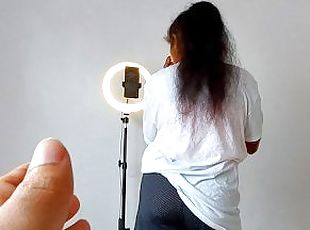 Sri Lankan - is My Horny Step-Sister making TikTok video? or try to...