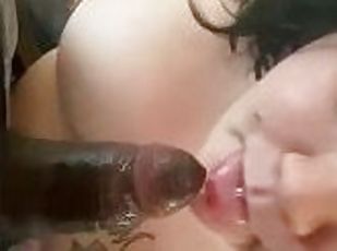 amateur, menghisap-zakar, interracial, perempuan-besar-and-gemuk, pov, tatu, zakar