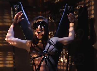 jouet, fellation-profonde, bdsm, chienne, brunette, baise-de-cul