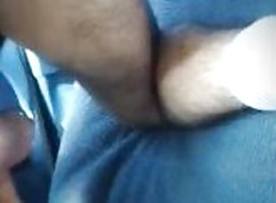 Jerkin off in work truck ...(ask coworker to recorme