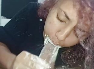 Blowjob creampie,big creampie,cum in mouth,gaging and deep throat,b...