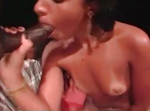 Latina with small tits fucked in the cunt from behind