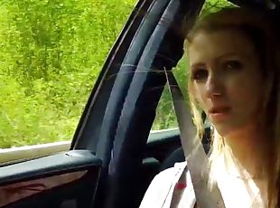 Hitchhiking riding cock amateur teen