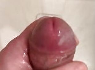 baignade, énorme, masturbation, amateur, énorme-bite, gay, branlette, joufflue, secousses, douche