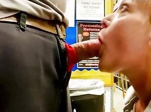 Sucking the bosses cock! Smack me and fuck my mouth! Naughty employ...