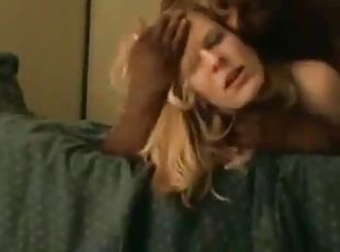 She is so horny that two big black cocks make love to each other
