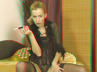 hårete, pussy, babes, svart, strømper-stockings, blond, 3d, alene, røyking