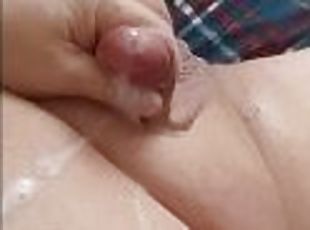 masturbation, en-plein-air, pisser, public, amateur, mature, ejaculation-sur-le-corps, énorme-bite, massage, joufflue