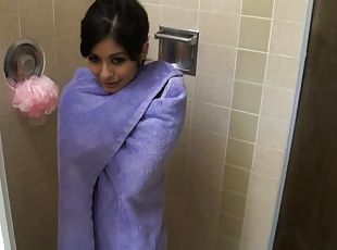 Bathroom penetration session for one of the hottest Latinas ever