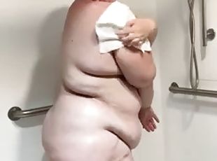 bading, amatør, babes, milf, bbw, undertøy, rumpe-butt, dusj, hotel, blotting