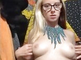 Titty play in necklace