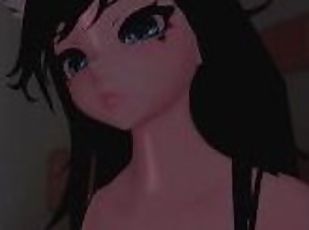 Busty VRChat Mommy fucks herself IRL but forgets to hang up on Face...
