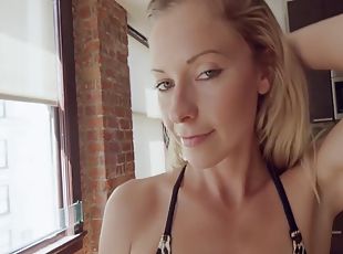 Dirty Blonde Bimbo Likes To Use Her Old Dildo