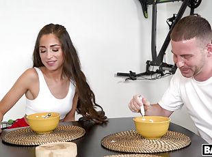 Amazing fucking on the table with stunning girlfriend Cameron Canela