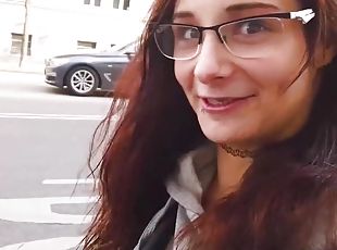 18yo Czech teen pick up on german street for POV Casting