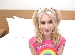 Watch this  18yr old blonde eat ass and suck cock