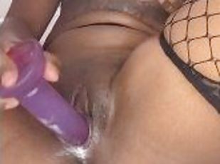 Horny Ethiopian Slut Drills Her Tight Lil Pussy Tiill She Creams Al...