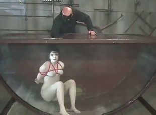 Horny Andy San Dimas gets tortured by a guy in a mask