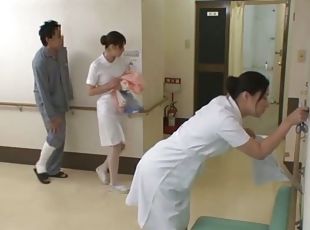 Japanese nurse seduces horny guy and sucks his dick