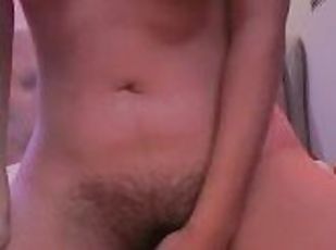 gros-nichons, masturbation, amateur, ados, jouet, latina, chevauchement, gode, seins, solo