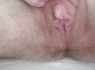 klitoris, kıllı, mastürbasyon-masturbation, işeme, amcık-pussy, amatör, fetiş, tek-kişilik