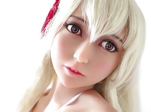 Realistic sex robot with big boobs and soft tit