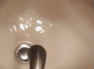 Hot MILF sneaks and pisses in roommates sink! Watch from her POV & ...
