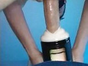 masturbation, amateur, énorme-bite, allemand, serrée, solo, bite