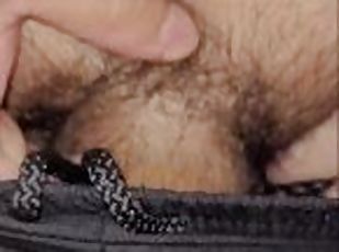 Uncut micropenis, extreme close-up jerk-off, with thick loads of cu...