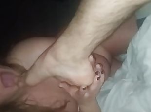 Foot fetish after she swollows my cock she licks my feet.Romania cu...