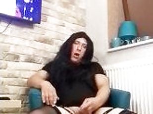 Horny slut femboy Tiny dick masturbation