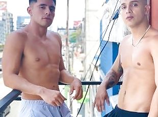 Its A Scorching Day And The Two Sexy Latinos Feel The Heat All Over Their Muscled Bodies - SayUncle
