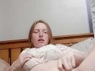 Trying to be quiet as i make my pussy squirt so hard my butt plug a...