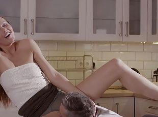 Hardcore fucking in the kitchen with amazing housewife Tina Kay