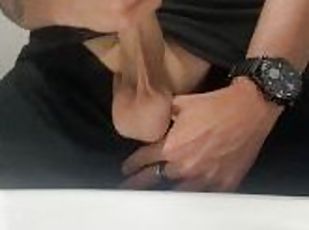 Starbucks quick masturbation in toilet I was so horny I couldnt hel...