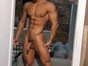 amador, adolescente, gay, sozinho, musculado, gay-adolescente