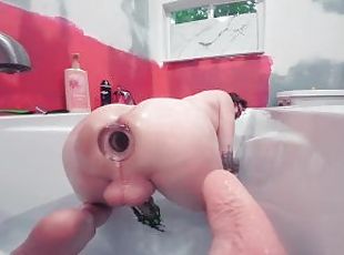 Sissy Bath Time With Tiffany Ciskiss Her Girl Butt Gapped With Xl G...