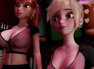 travesti, oral-seks, üstüneyüzüne-boşalma, zorluk-derecesi, animasyon, pornografik-içerikli-anime, 3d