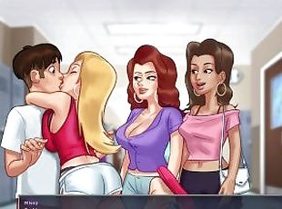 Summertime saga #95 - Cheerleader french kisses me for defending he...