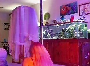 Blonde Pawg Pole Dances & Twerks For Her Nextdoor Neighbor