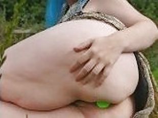 cul, en-plein-air, amateur, milf, britannique, attrapée, solo, clignotant