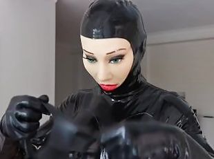 store-pupper, amatør, fetisj, latex, alene, dukke, maske, gummi