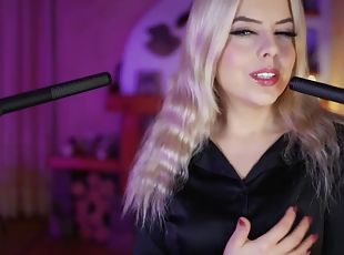 Asmr licks your ears with the end on the tits watch her videos on femjoi.xyz