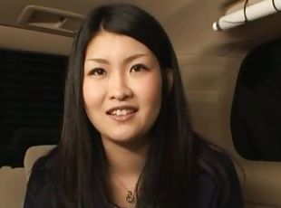 asiatisk, blowjob, japansk, handjob, par, skjørtet, pov, limousine, bh