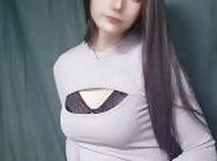 asiatisk, masturbation, amatör, japansk, avrunkning, ladyboy, trosor, webbkamera, retande